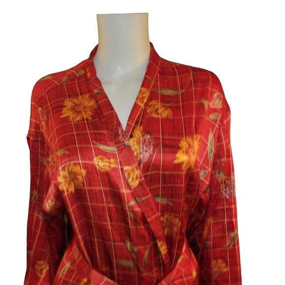 Victoria's Secret Robe Red Floral XS/S - Picture 2 of 3